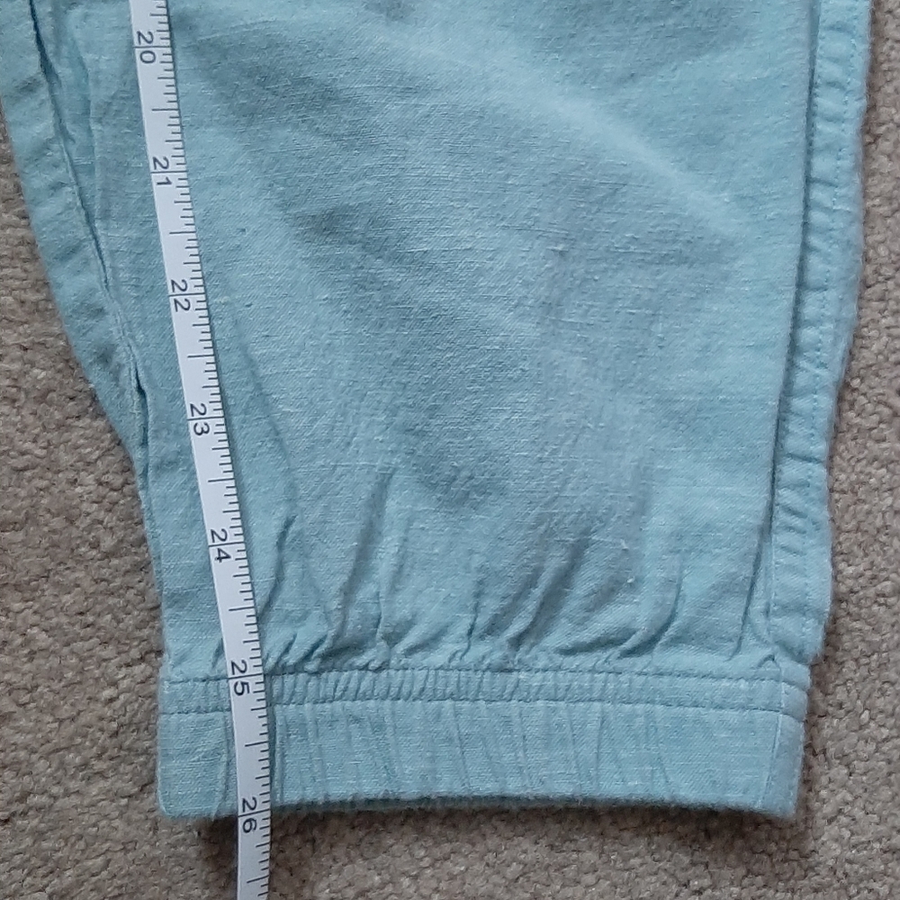 PATAGONIA GREEN-BLUE WOMEN'S ISLAND HEMP BEACH PANTS (M) - Picture 8 of 10